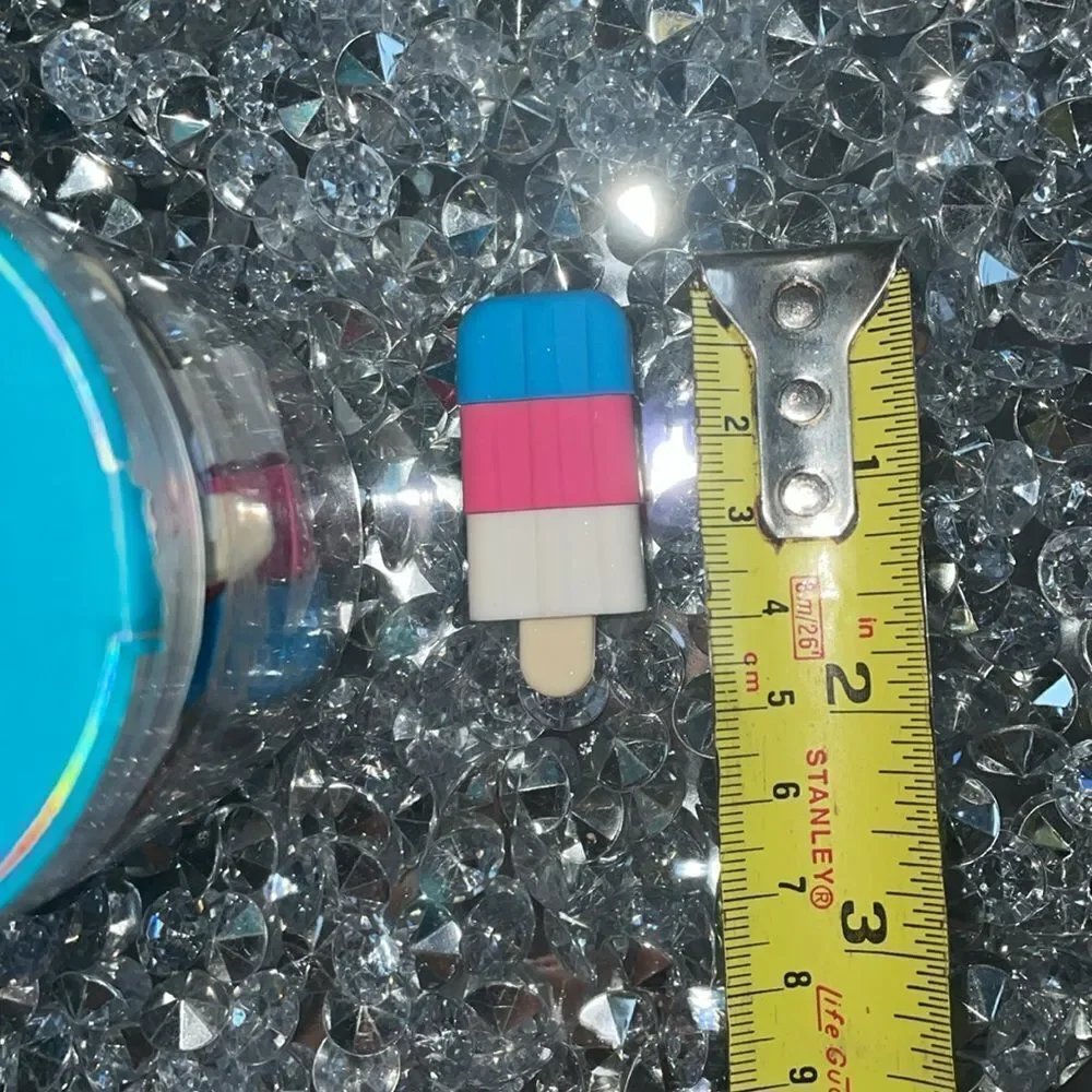 3/$15 New Eccolo set of 10 pink white blue erasers in the shape of popsicles
